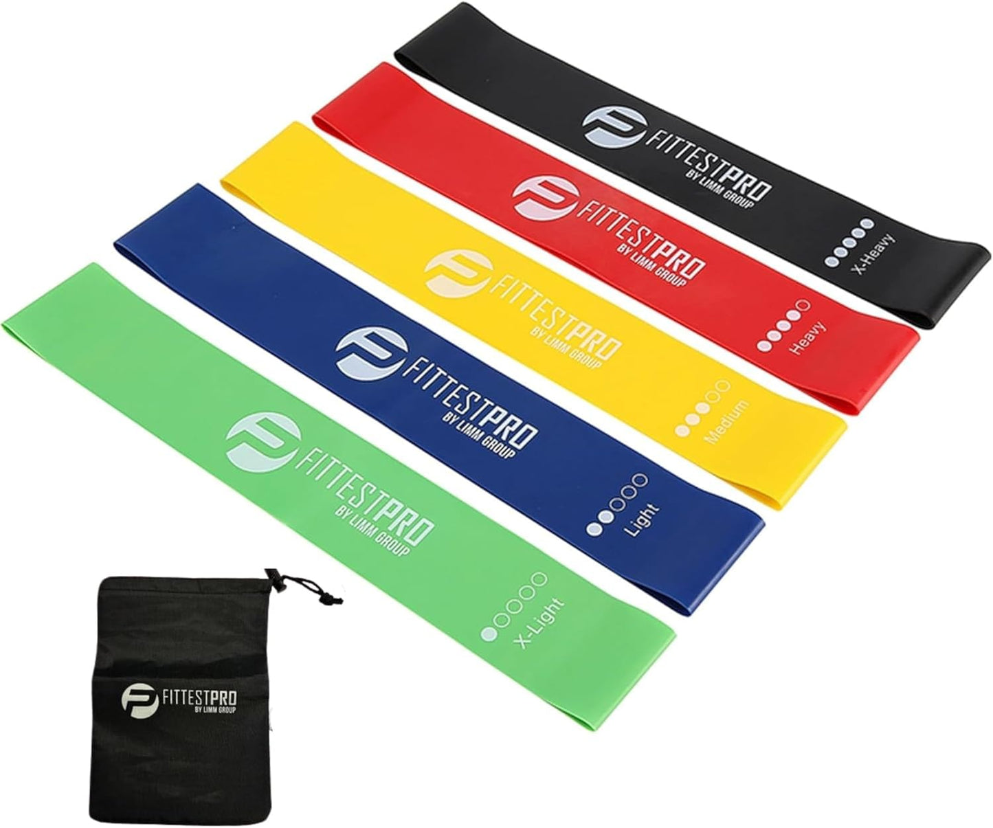 Fittest Pro Resistance Bands for Lower Body Training - Fabric Exercise Loops for Yoga, Pilates, Rehabilitation, and Home Workouts